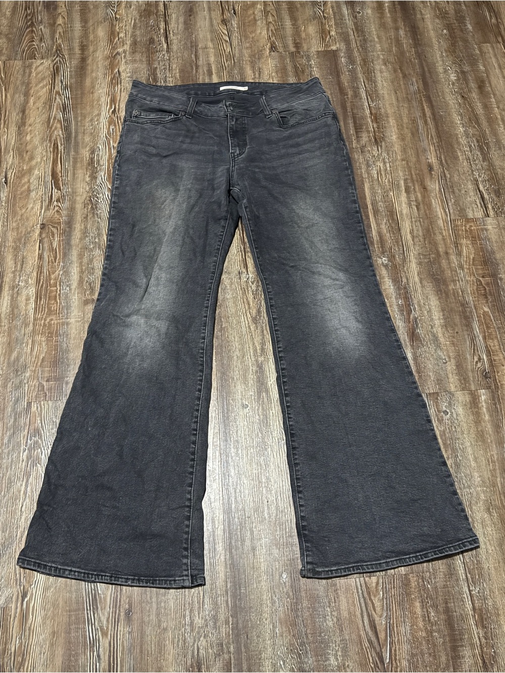 Levi's Superlow Flare Jeans Women's 33 Plus Size Wide Leg Fall Denim in Black